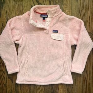 Patagonia- Re-Tool 3/4 T-Snap pullover - pink-Girls L/12